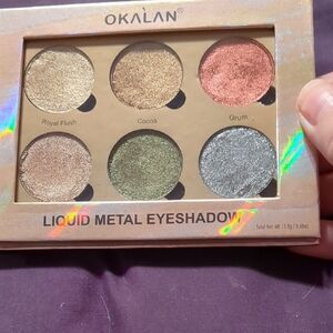 Liquid Metal Eyeshadow Palette - Gold, Green, Silver